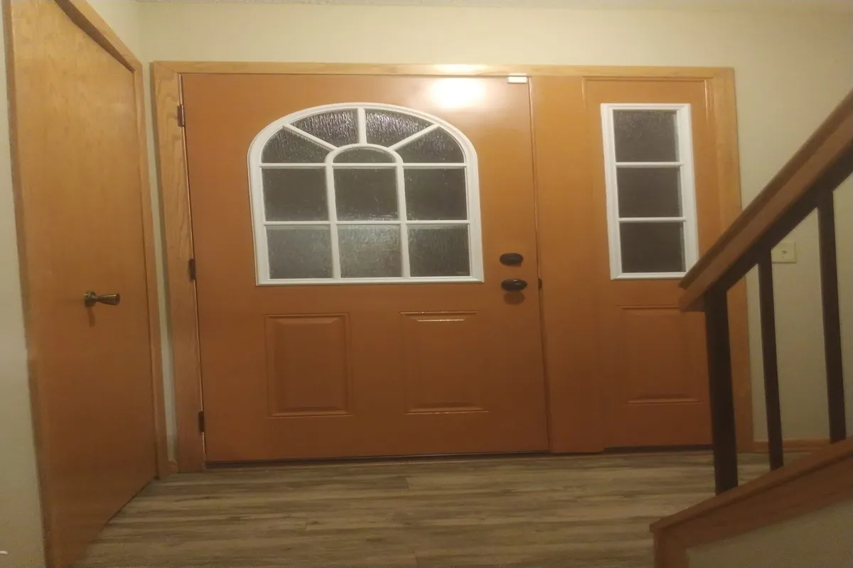 Freshly painted interior door
