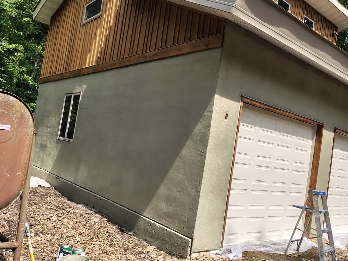 Painted siding and garage